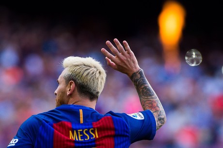 Leo Messi Salute During Presentation Fc Editorial Stock Photo - Stock ...