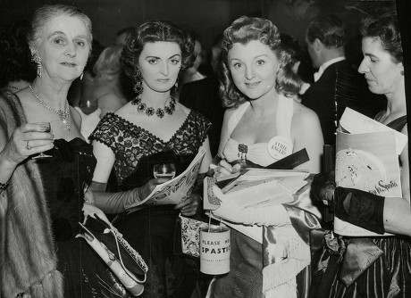 Actress Avril Angers At A Christmas Ball In Aid Of The National Spastics Society (now Called Scope) With Her Cousin Irene Angus And Aunt Mrs John Angus. Box 688 426051638 A.jpg.