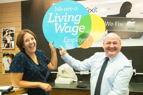 Kezia Dugdale visits living wage employer Simply Fix It, Edinburgh, Scotland - 22 Aug 2016