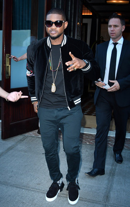 Usher out and about, New York, USA - 22 Aug 2016