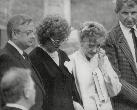 Actress Thelma Barlow Sheds A Tear At The Funeral Of Tv Presenter Russell Harty. (for Full Caption See Version) Box 699 1140716276 A.jpg.