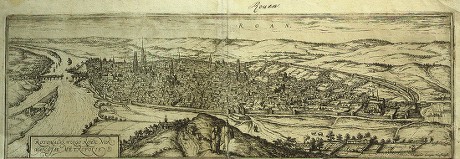 Rouen France 16th Century Engraving Editorial Stock Photo - Stock Image ...