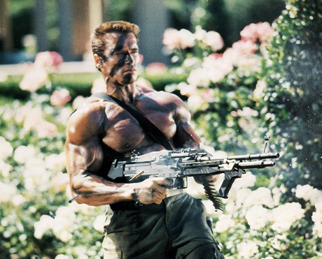 Vernon wells arnold schwarzenegger commando hi-res stock