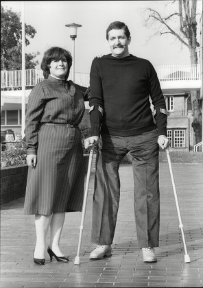 Pc John (jon) Gordon Who Lost Both Legs In The Ira Bombing Of Harrods Last Year With His Wife Sheila. He Recently Took His First Steps On His New Artificial Legs And Is Now Looking To Return To Work. Box 706 503081641 A.jpg.