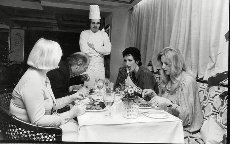 Richard Elvidge The Chef Who Was Sacked From Claridge's For Undersalting A Ratatouille Today Cooked Lunch In Joseph Berkman's Restaurant Ayrton's In Sloane Avenue. Richard Awaits The Verdict From The Panel L-r: Diana Hutchison (daily Mail Journali