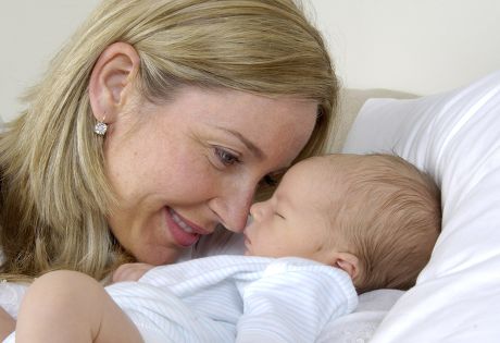 Sarah Heaney and her baby son, Britain - 20 Jun 2006