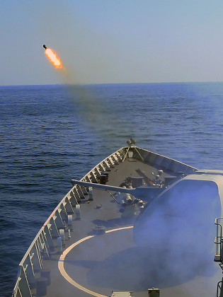 Chinese Frigate Guangzhou Fires Depth Charge Editorial Stock Photo ...