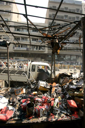 Damage Caused By Two Roadside Bombs Editorial Stock Photo - Stock Image ...