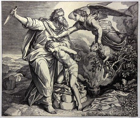 Angel Spares Abraham Sacrificing His Son Editorial Stock Photo - Stock ...