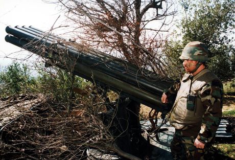 Hezbollah Fighter Manning Multirocket Launcher Katyusha Editorial Stock ...