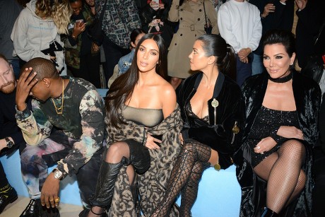 Guram Gvasalia, Kim Kardashian, Kanye West at OFF-WHITE SPRING SUMMER 2017  : WOMENSWEAR RUNWAY SHOW / id 