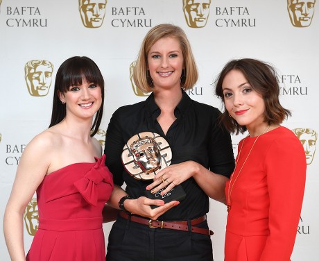 Sara Lloyd-Gregory and Catrin Stewart with Clare Sturges winner of Short Film award for My Brief Eternity: Ar Awyr Le - Brightest Films