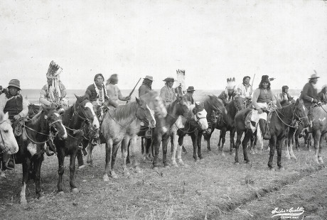 Sarcee Indians On Horseback Canada Photograph Editorial Stock Photo ...