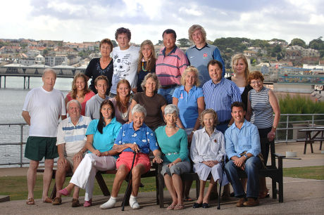 Dick Francis with his family on holiday in Paignton, Devon, Britain - 31 Jul 2006