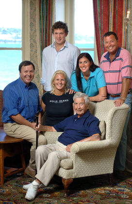 Dick Francis with his family on holiday in Paignton, Devon, Britain - 31 Jul 2006