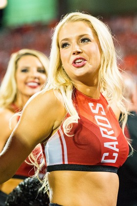 Louisville Cardinals Cheerleaders During Ncaa College Editorial Stock ...