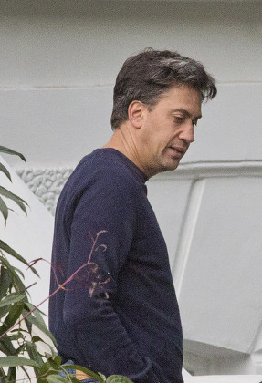 Ed Milliband Outside His Home In London Nw5 During The Labour Party Conference.