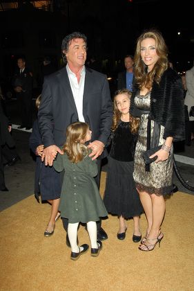 Sylvester Stallone Jennifer Flavin Daughters Editorial Stock Photo