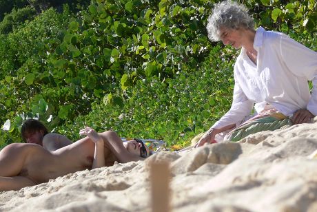 Louis Bertignac and girlfriend on a beach in the Caribbean - 17 Dec 2006