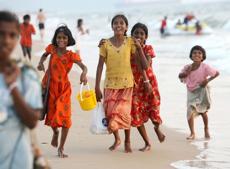 Beach Calangute Goa India Editorial Stock Photo - Stock Image