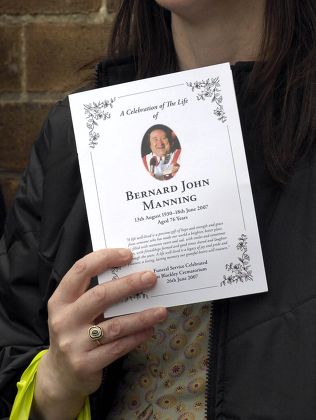 Funeral of Bernard Manning, Manchester, Britain - 26 Jun 2007