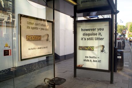 Posters Promoting Binning Cigarette Butts Editorial Stock Photo - Stock ...