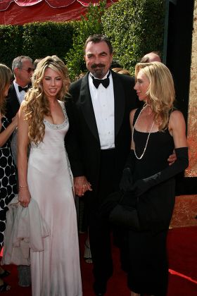 TOM SELLECK WIFE JILLIE MACK DAUGHTER Editorial Stock Photo - Stock