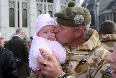 Welcome home ceremony for soldiers of Somme Company, The London Regiment after their tour of duty in Afghanistan, the Guildhall, London, Britain - 14 Oct 2007
