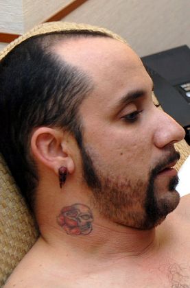 Backstreet Boys AJ McLean gets a hamburger tattoo in Sydney  Daily Mail  Online