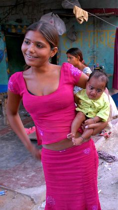 Young Prostitute Her Baby Front Brothel Editorial Stock Photo - Stock