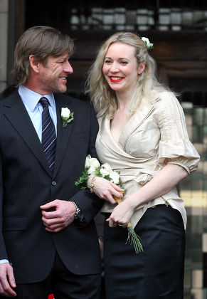 Wedding of Sean Bean and Georgina Sutcliffe, Marylebone Registry Office, London, Britain - 19 Feb 2008