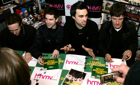 Hard-Fi sign copies of new single 'I Should Overcome' at HMV, Staines, Middlesex, Britain - 10 Mar 2008