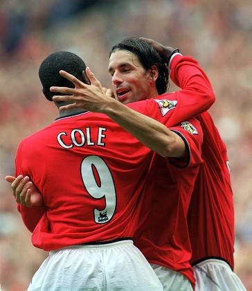 Manchester United's Ruud van Nistelrooy celebrates at the