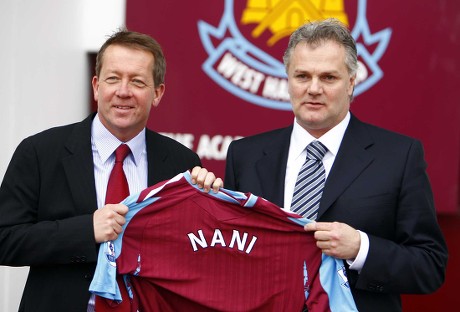 Alan Curbishley ( West Ham Manager ) with Gianluca Nani New Technical Director for West Ham United Press Conference at Upton Park 17/03/2008 ENGLAND LONDON