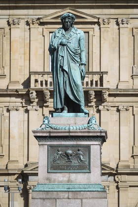 Schiller Memorial Schillerplatz Stuttgart Badenwuerttemberg Germany ...