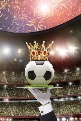 Football Crown Being Held On Tray Editorial Stock Photo - Stock Image ...