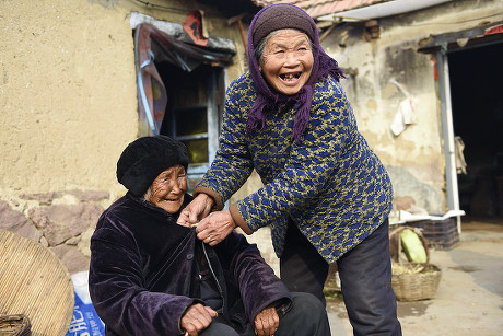 103yearold Liu Guiying Her Daughterinlaw Editorial Stock Photo - Stock ...