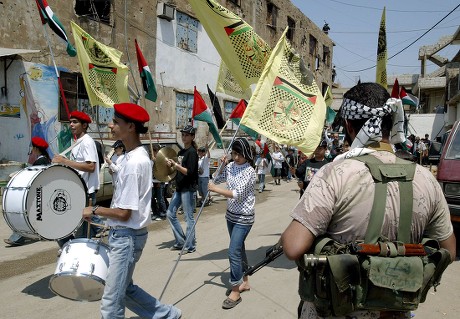 Palestinian Scouts Waves Their Flags During Editorial Stock Photo ...