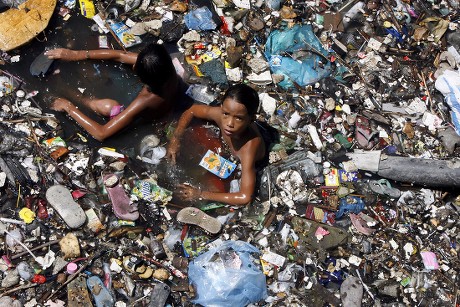 Two Filipino Children Beat Heat By Editorial Stock Photo - Stock Image ...