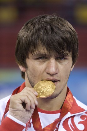 Russias Mavlet Batirov Celebrates His Victory Editorial Stock Photo