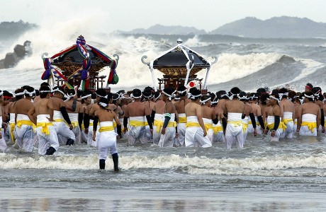 FESTIVAL PARTICIPANTS CARRY SACRED PORTABLE SHRINE Editorial Stock