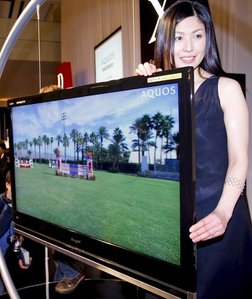 Model Holding Worlds Thinnest Lcd Tv Editorial Stock Photo - Stock ...