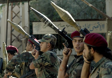 Palestinian Guerrillas Fatah Faction Carry Rocket Editorial Stock Photo ...