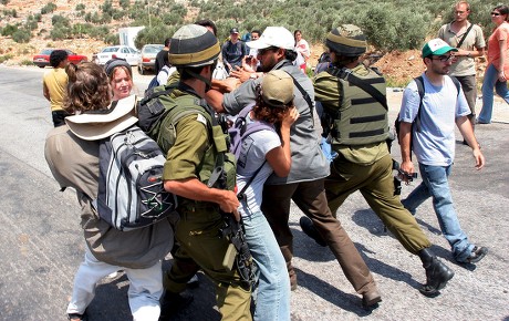 Israeli Soldiers Argue Palestinians During Protest Editorial Stock ...