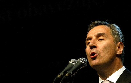 Supporters Montenegrin Independence Shout Slogans Wave Editorial Stock