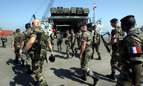 French U N Peacekeepers Disembarked French Editorial Stock Photo ...