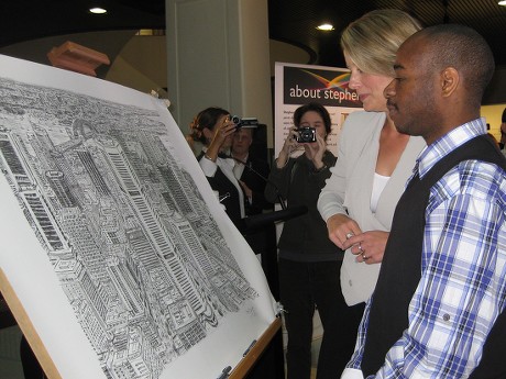 Sydney's Skyline by Stephen Wiltshire Unveiled - Apr 2010