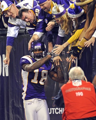 Minnesota Vikings Sidney Rice Celebrates Fans Editorial Stock Photo