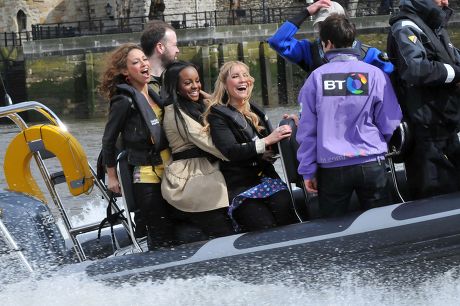 The Sugababes perform on the River Thames, London, Britain - 29 Apr 2008
