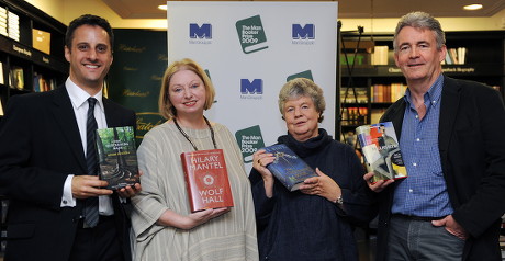Man Booker Prize For Fiction 2009 Shortlisted Authors (l-r) Adam Foulds Hilary Mantel a S Byatt and Simon Mawer Pose During a Photocall in London Britain 05 October 2009 Also in the Running Are J M Coetzee and Sarah Waters the Winner of the Man Booker Prize Will Be Announced at 22 00 Gmt on 06 October United Kingdom London